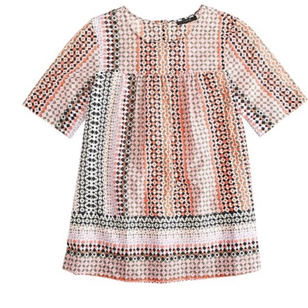 J. Crew Pink Geo top
